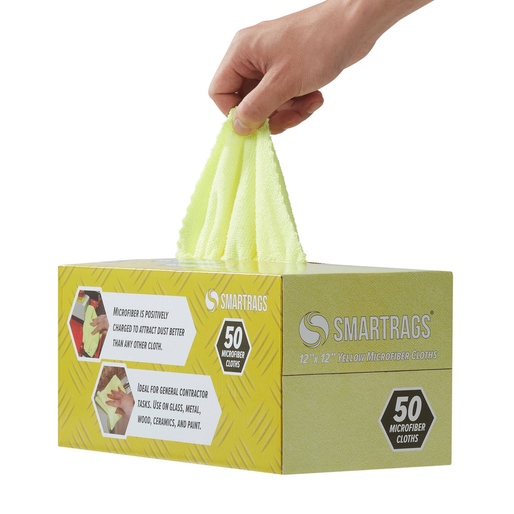 Microfiber Smart Rag Cleaning Cloths (Box of 50) 12x12