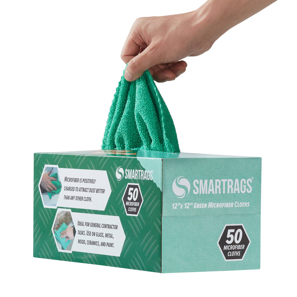 Microfiber Smart Rag Cleaning Cloths (Box of 50) 12x12