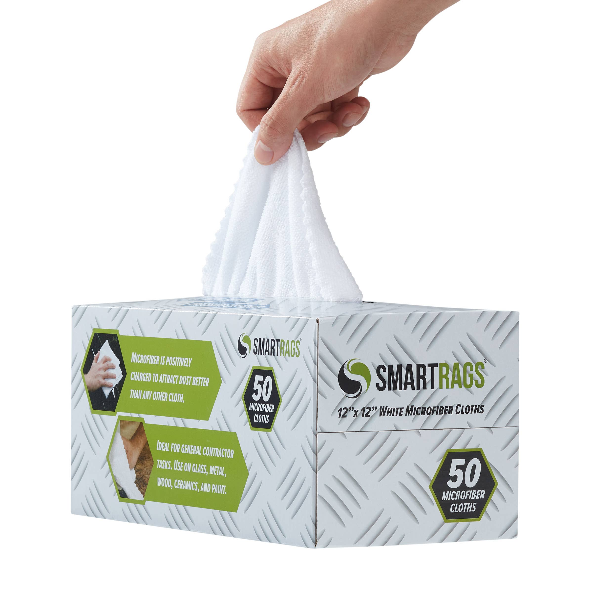 Microfiber Smart Rag Cleaning Cloths (Box of 50) 12x12