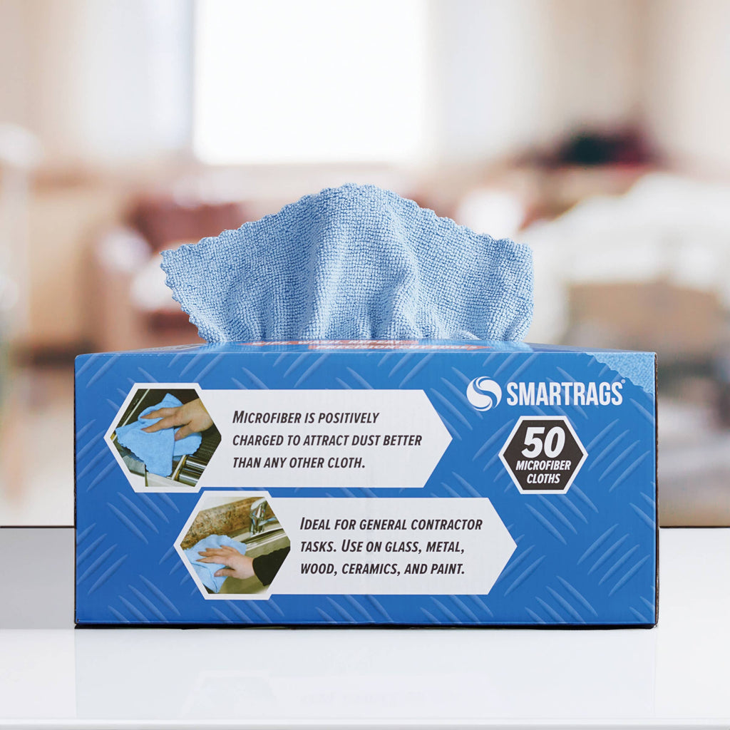 Microfiber Smart Rag Cleaning Cloths (Box of 50) 12x12